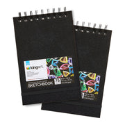 Black Paper Sketchbook – 5" x 7.5" | 75 Sheets Each | 2-Pack - ARTIST PAPER - KINGART