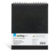 Watercolor Sketchbook Bundle – Spiral Pad + Hardcover Journal 2 Pack (5.5x5.5", 10x12") - ARTIST PAPER - KINGART
