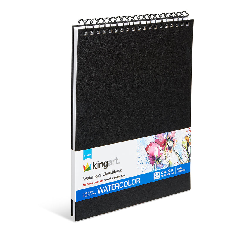 Watercolor Sketchbook Bundle – Spiral Pad + Hardcover Journal 2 Pack (5.5x5.5", 10x12") - ARTIST PAPER - KINGART