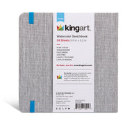 Watercolor Sketchbook Bundle – Spiral Pad + Hardcover Journal 2 Pack (5.5x5.5", 10x12") - ARTIST PAPER - KINGART