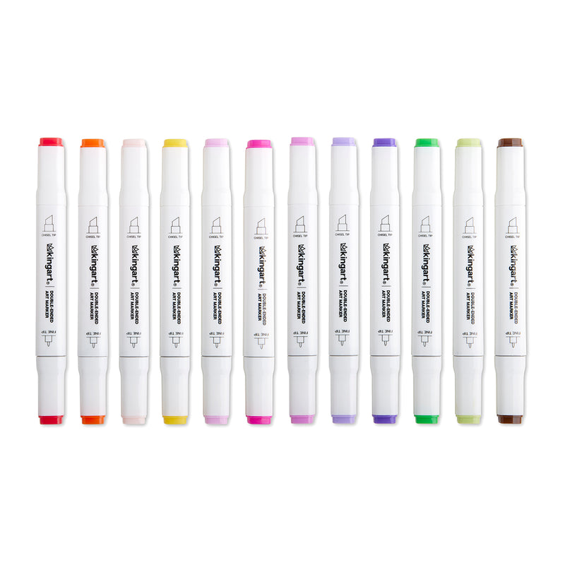PRO Double-Ended Alcohol Markers 12 Floral Colors - Pro - KINGART