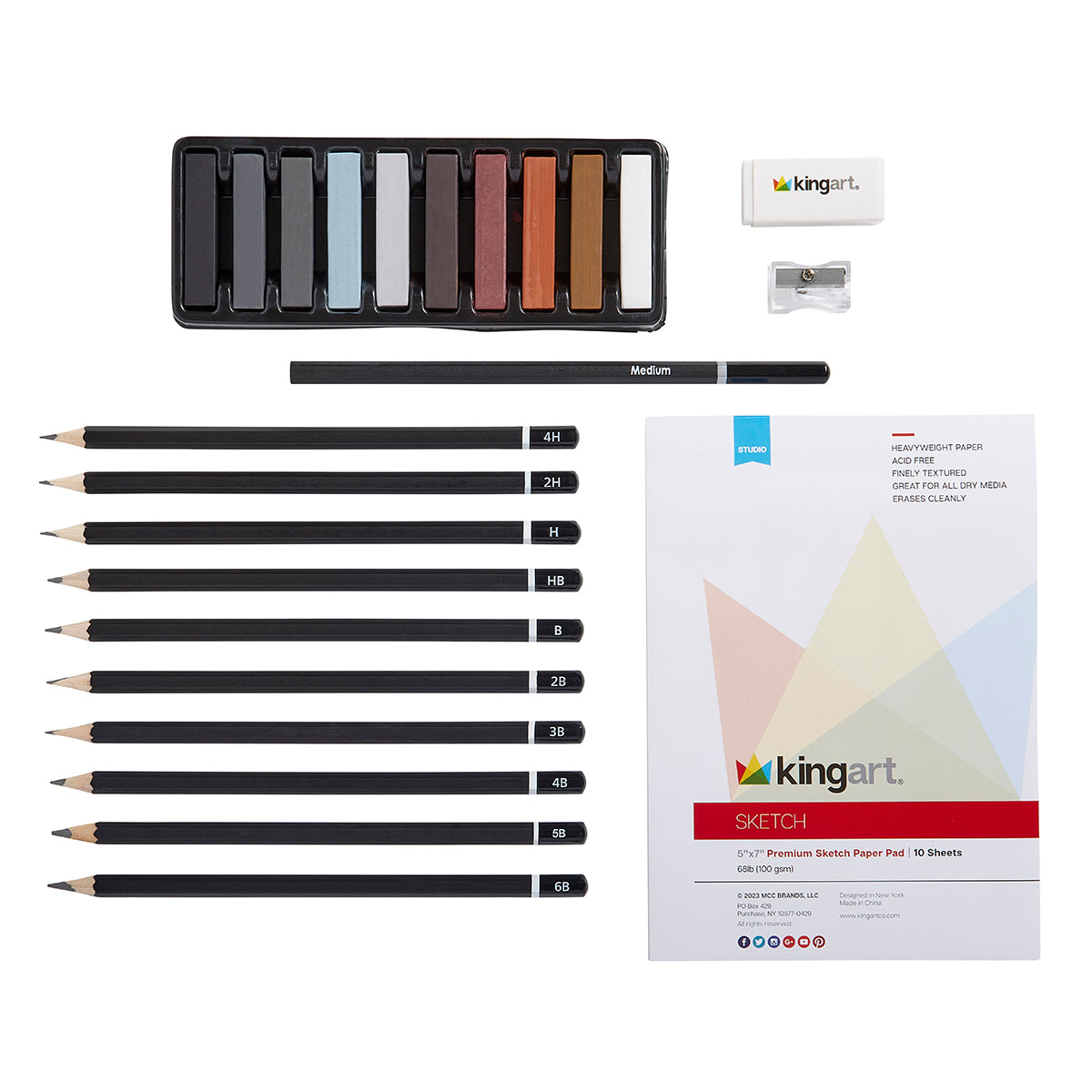 Sketch On The Go: Studio Travel Set Of 25 With Sketch Pad And Case
