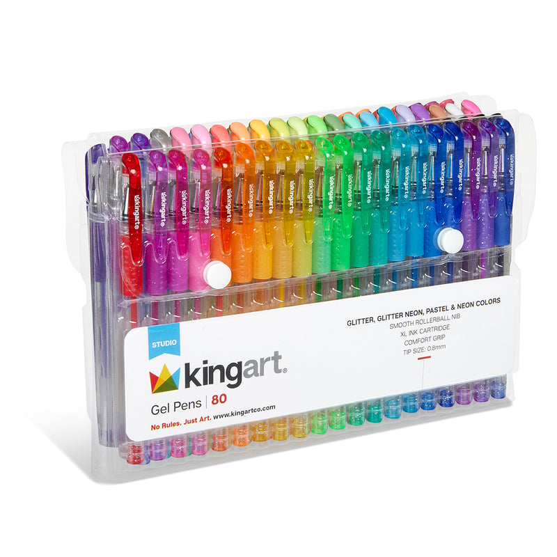 Gel Pens 80 Glitter Colors - Studio - KINGART