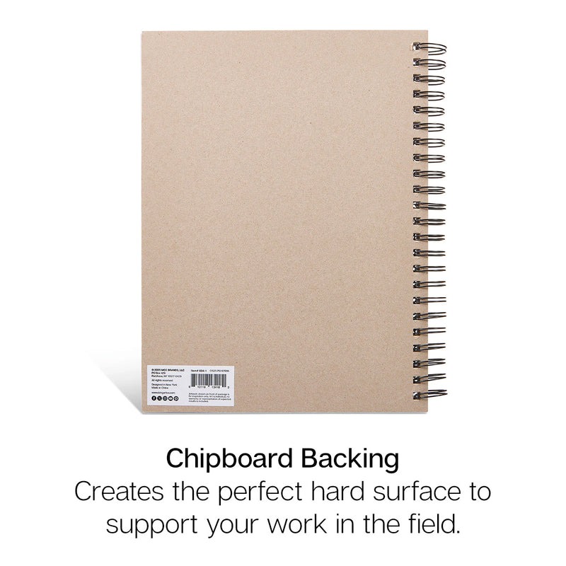 Watercolor Paper Pads - Side Spiral – 9" x 12" (2 Pack, 20 Sheets Each)