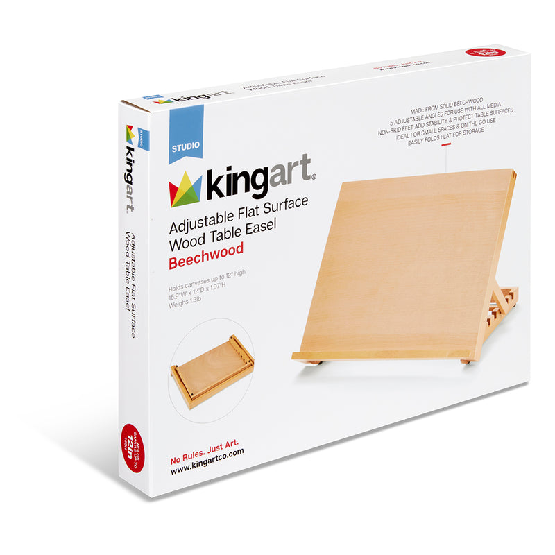 Adjustable Flat Surface Wood Table Easel