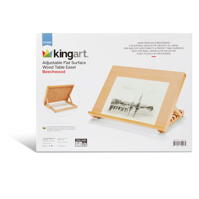 Adjustable Flat Surface Wood Table Easel