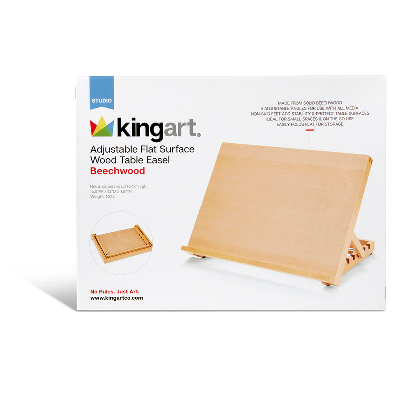Adjustable Flat Surface Wood Table Easel