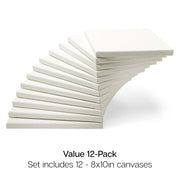 Stretched Canvas 8x10 12 pc - STRETCHED CANVAS & PANEL BOARDS - KINGART