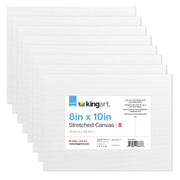 8 PC. 8" x 10" STRETCHED CANVAS VALUE PACK - STRETCHED CANVAS & PANEL BOARDS - KINGART