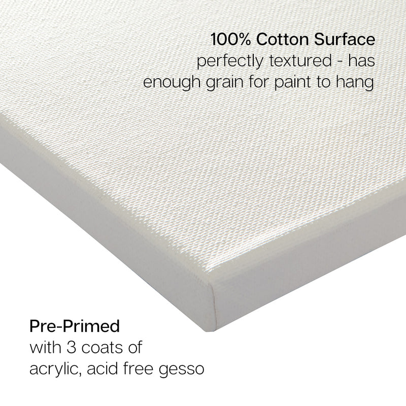 8 PC. 8" x 10" STRETCHED CANVAS VALUE PACK - STRETCHED CANVAS & PANEL BOARDS - KINGART