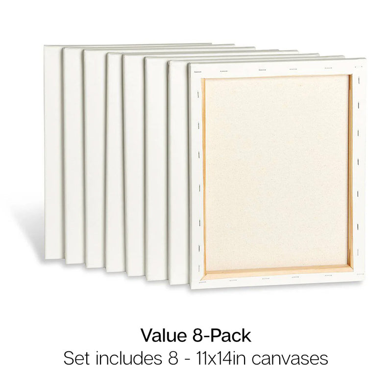 Stretched Canvas 11x14 8 pc - STRETCHED CANVAS & PANEL BOARDS - KINGART