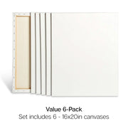 Stretched Canvas 16x20 6 pc - STRETCHED CANVAS & PANEL BOARDS - KINGART