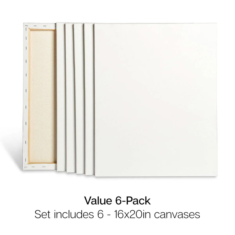 Stretched Canvas 16x20 6 pc - STRETCHED CANVAS & PANEL BOARDS - KINGART