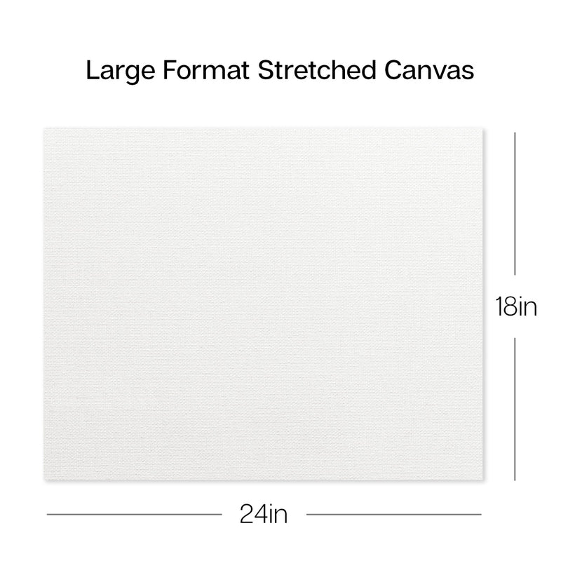 Stretched White Canvas – 18" x 24" (4 Pack) - STRETCHED CANVAS & PANEL BOARDS - KINGART