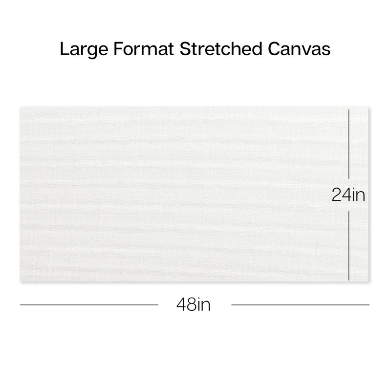 Stretched White Canvas – 24" x 48" (2 Pack) - Studio - KINGART