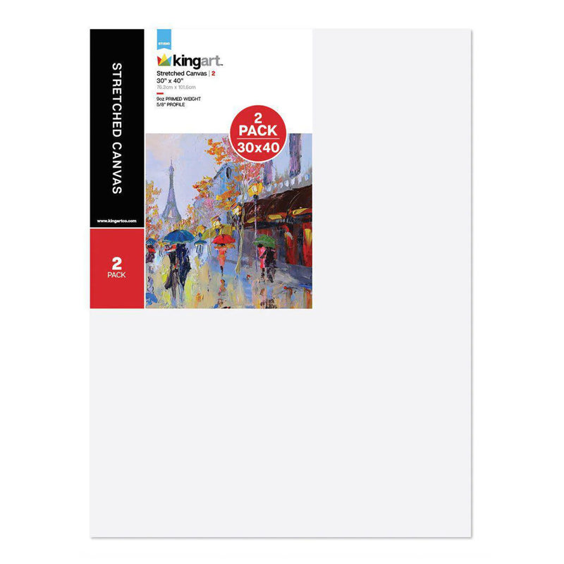 Stretched Canvas 30x40 2 pc - STRETCHED CANVAS & PANEL BOARDS - KINGART