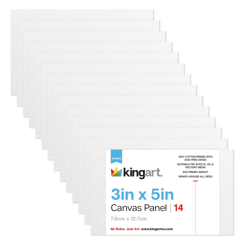 White Canvas Panels - Classic - 3" x 5" 14 Pack