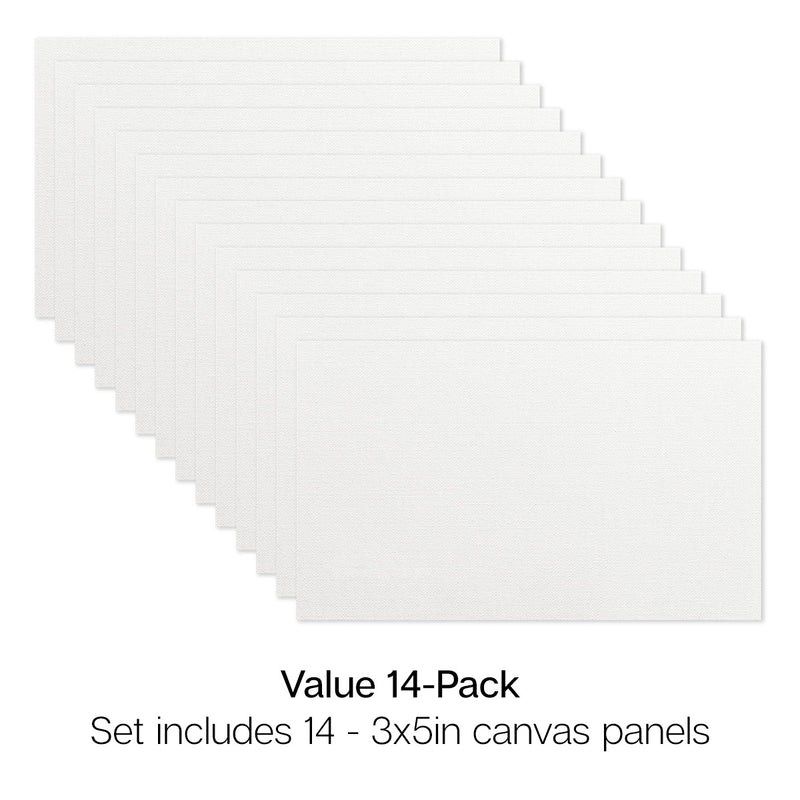 White Canvas Panels - Classic - 3" x 5" 14 Pack