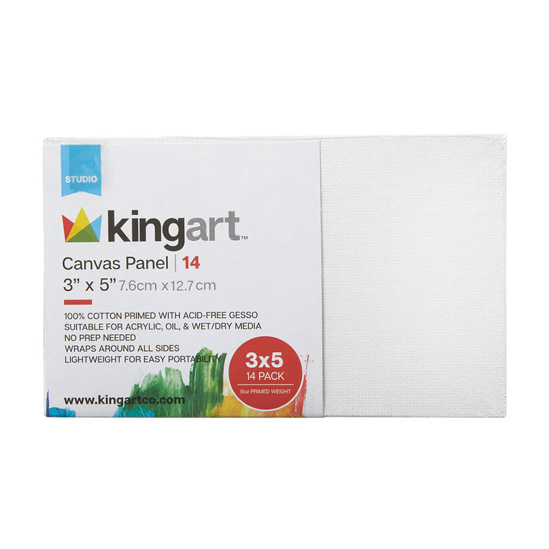 Canvas Panels 3x5 14 pc - STRETCHED CANVAS & PANEL BOARDS - KINGART