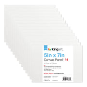 White Canvas Panels - Classic -  5" x 7" 14 Pack - STRETCHED CANVAS & PANEL BOARDS - KINGART