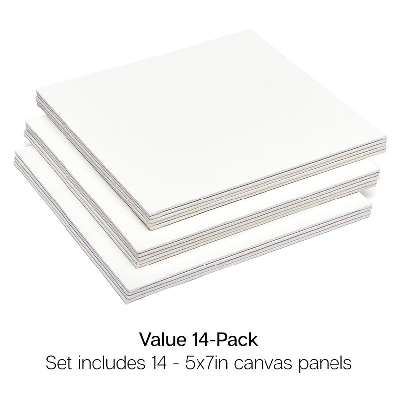 Canvas Panels 5x7 14 pc - STRETCHED CANVAS & PANEL BOARDS - KINGART