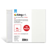 Canvas Panels 6x6 14 pc - STRETCHED CANVAS & PANEL BOARDS - KINGART