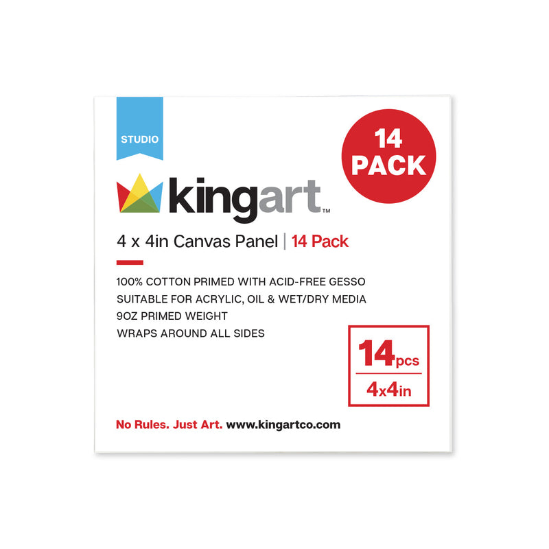 Canvas Panels 4x4 14 pc - Studio - KINGART