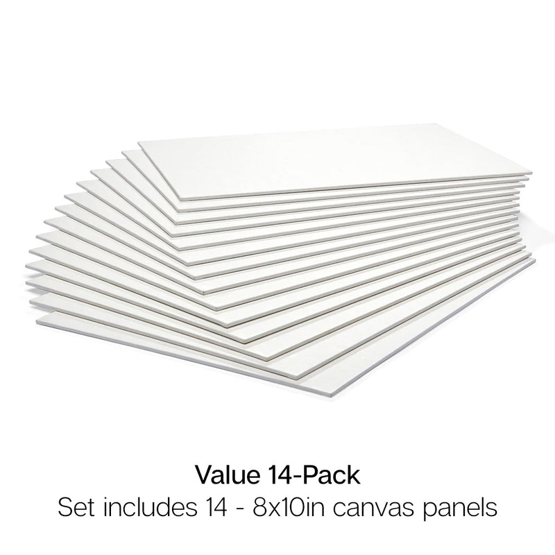 Canvas Panels 8x10 14 pc - STRETCHED CANVAS & PANEL BOARDS - KINGART