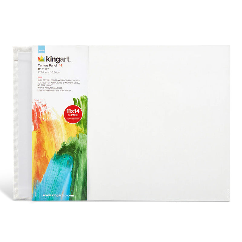 Canvas Panels 11x14 14 pc - STRETCHED CANVAS & PANEL BOARDS - KINGART