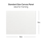 4 PC. 11" x 14" CANVAS PANEL BOARD VALUE PACK - STRETCHED CANVAS & PANEL BOARDS - KINGART