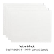 4 PC. 11" x 14" CANVAS PANEL BOARD VALUE PACK - STRETCHED CANVAS & PANEL BOARDS - KINGART