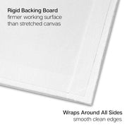 White Canvas Panels - Mixed Sizes - 28 Pack (5x7, 8x10, 9x12, 11x14) - Studio - KINGART