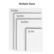 White Canvas Panels - Mixed Sizes - 28 Pack (5x7, 8x10, 9x12, 11x14) - Studio - KINGART