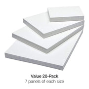White Canvas Panels - Mixed Sizes - 28 Pack (5x7, 8x10, 9x12, 11x14) - Studio - KINGART