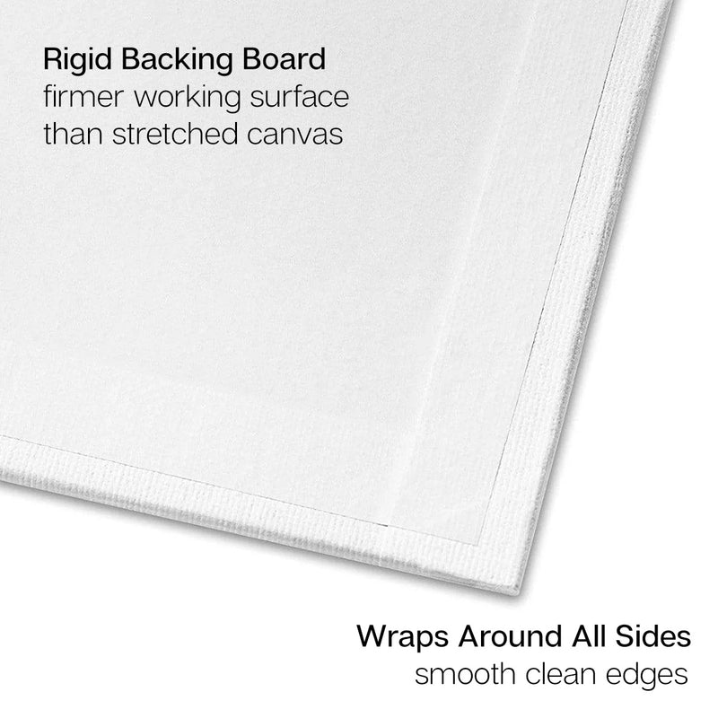 White Canvas Panels – Mixed Sizes - 28 Pack (6x6, 8x8, 10x10, 12x12) - Studio - KINGART