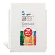 KINGART® Canvas Panels, Classic, Multiple Sizes, Set of 28 PC. (7 ea. 3x5, 4x4, 5x7, 6x6) -  - KINGART