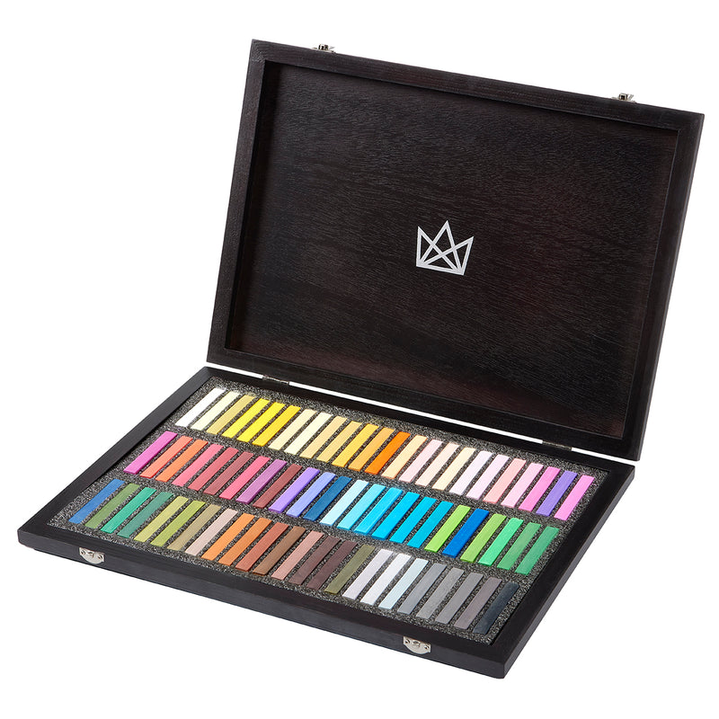 Soft Pastels, Espresso Wood Case, 72 Colors - Pro - KINGART®