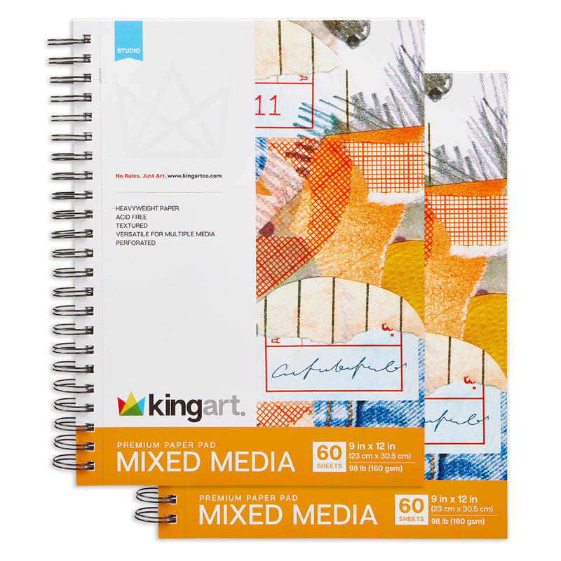 Mixed Media Paper 9x12 60 Sheets 2-Pack - Studio - KINGART