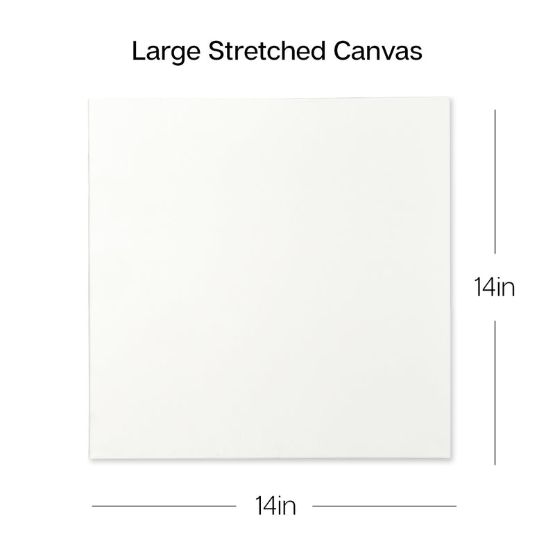 Studio Stretched Canvas Set – 14” x 14” Square, 6-Pack, 100% Cotton, Primed - STRETCHED CANVAS & PANEL BOARDS - KINGART