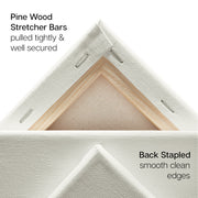Stretched Canvas Set – 10” x 20” Rectangle, 6-Pack, 100% Cotton, Primed - STRETCHED CANVAS & PANEL BOARDS - KINGART