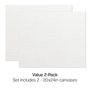 Stretched Canvas Set – 20” x 24”, 2-Pack, 100% Cotton, Primed - STRETCHED CANVAS & PANEL BOARDS - KINGART