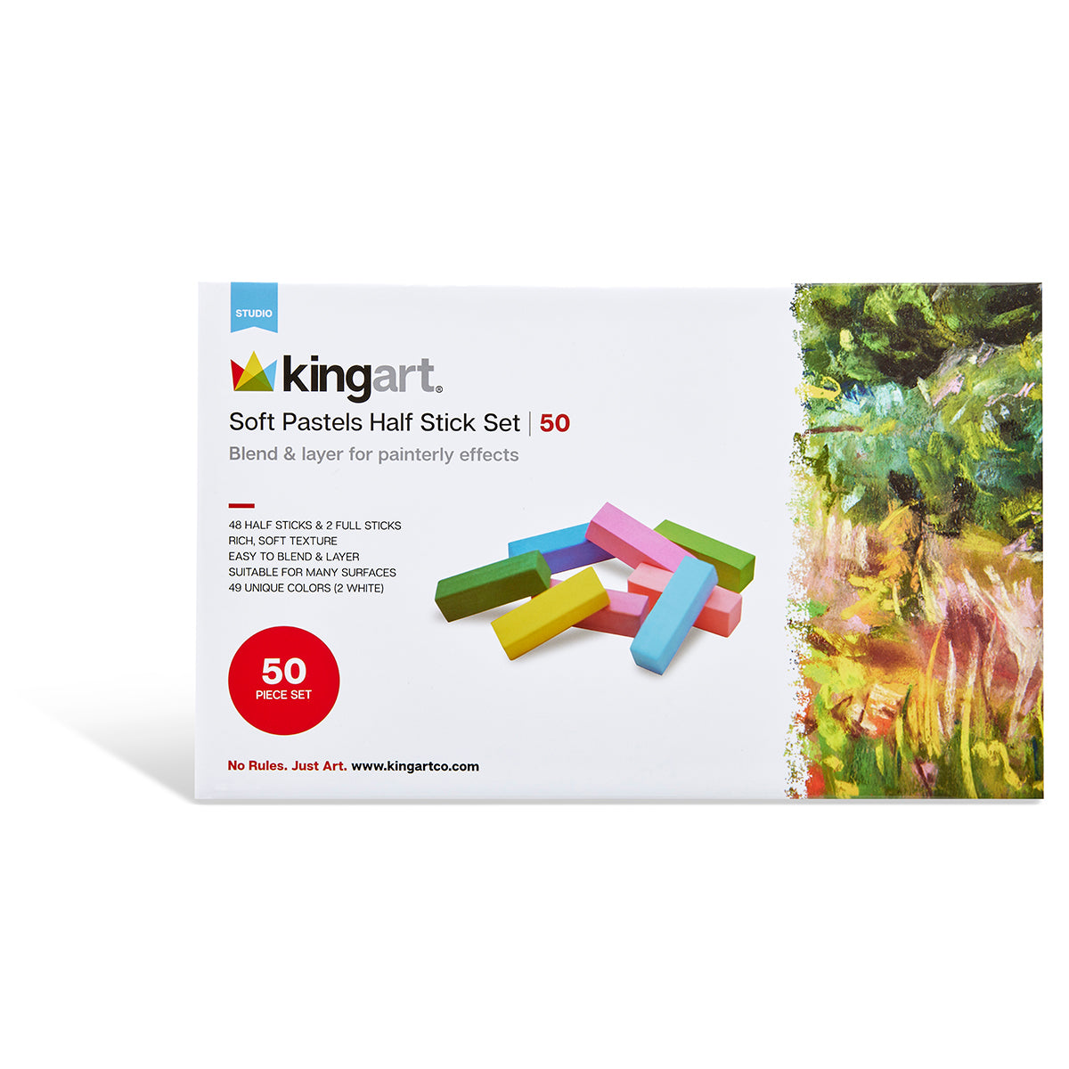 Soft Square Pastels Half Sticks 50 pc — KINGART