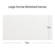 Stretched Canvas Set – 8” x 16” Rectangle, 6-Pack, 100% Cotton, Primed - STRETCHED CANVAS & PANEL BOARDS - KINGART