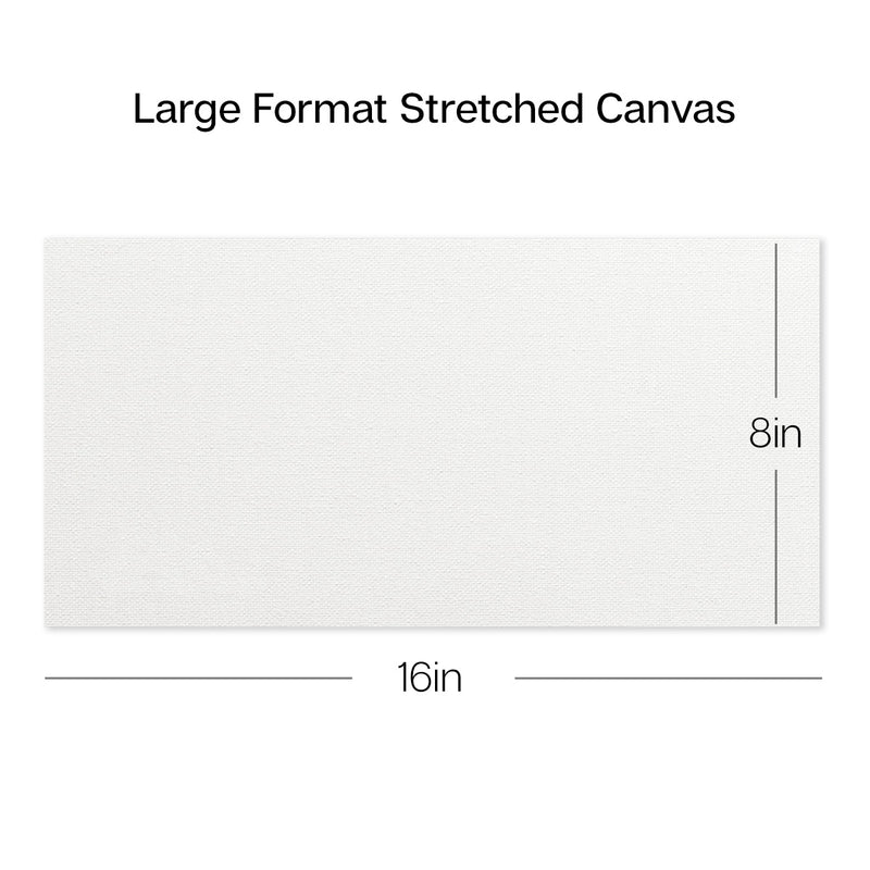 Stretched Canvas Set – 8” x 16” Rectangle, 6-Pack, 100% Cotton, Primed - STRETCHED CANVAS & PANEL BOARDS - KINGART