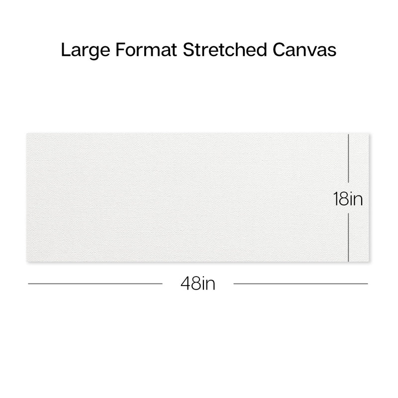 Stretched Canvas Set – 18” x 48” Panoramic, 6-Pack, 100% Cotton, Primed - STRETCHED CANVAS & PANEL BOARDS - KINGART