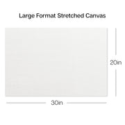 Stretched Canvas Set – 20” x 30” Rectangle, 2-Pack, 100% Cotton, Primed - STRETCHED CANVAS & PANEL BOARDS - KINGART