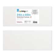 Stretched Canvas Set – 24” x 60” Panoramic, 2-Pack, 100% Cotton, Primed - STRETCHED CANVAS & PANEL BOARDS - KINGART