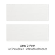 Stretched Canvas Set – 24” x 60” Panoramic, 2-Pack, 100% Cotton, Primed - STRETCHED CANVAS & PANEL BOARDS - KINGART