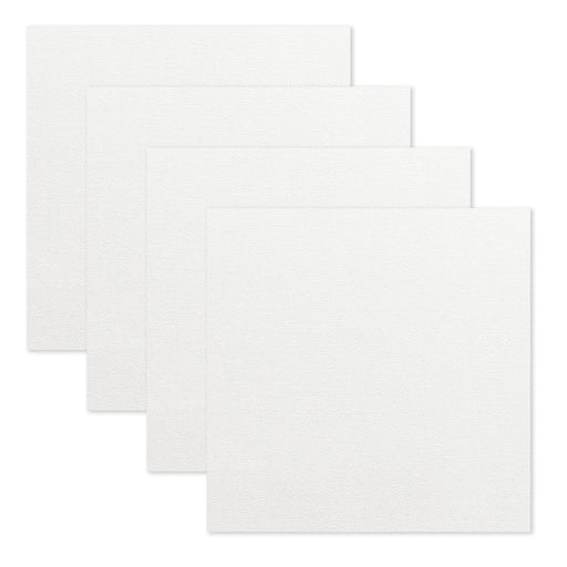 4 PC. 12" x 12" CANVAS PANEL BOARD VALUE PACK - STRETCHED CANVAS & PANEL BOARDS - KINGART