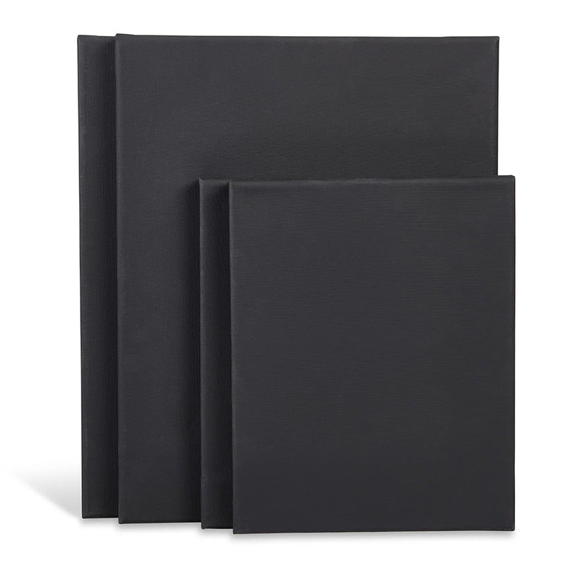 Black Stretched Canvas 4 pc - STRETCHED CANVAS & PANEL BOARDS - KINGART